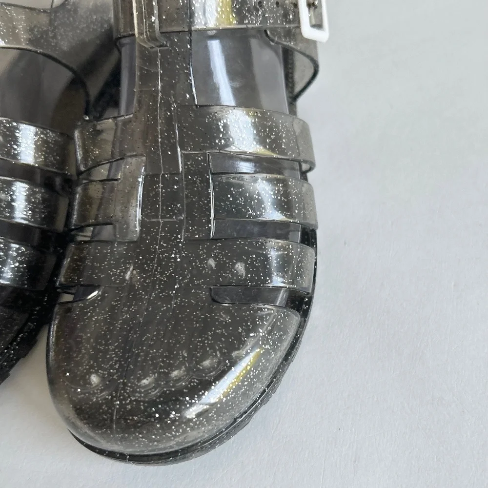 Unbranded Transparent Silver Jelly Ankle Strap Sandals size 6 - Picture 6 of 14